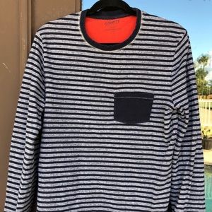 Grayers Striped Gray Pocket along Sleeve